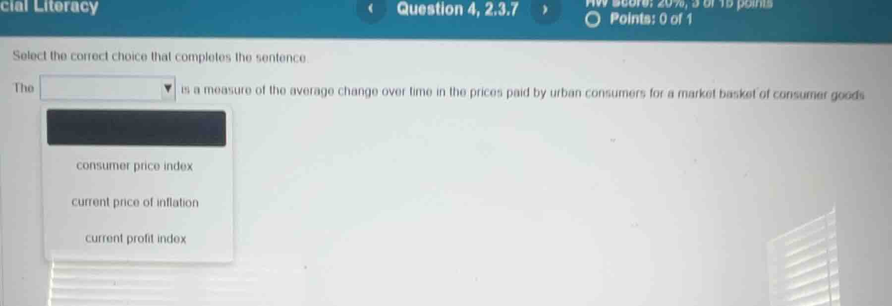 select the correct choice that completes the sentence. the is a measure…