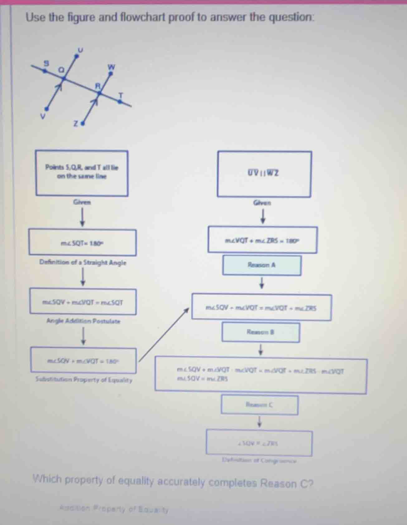use the figure and flowchart proof to answer the question: points s, q,…