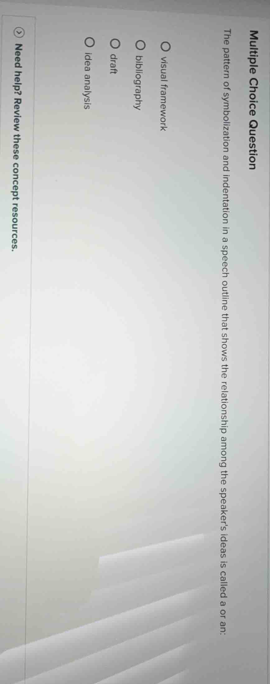 multiple choice question the pattern of symbolization and indentation i…