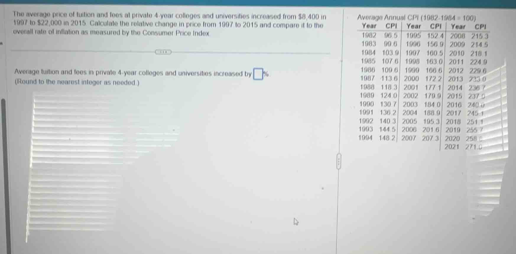 the average price of tuition and fees at private 4-year colleges and un…