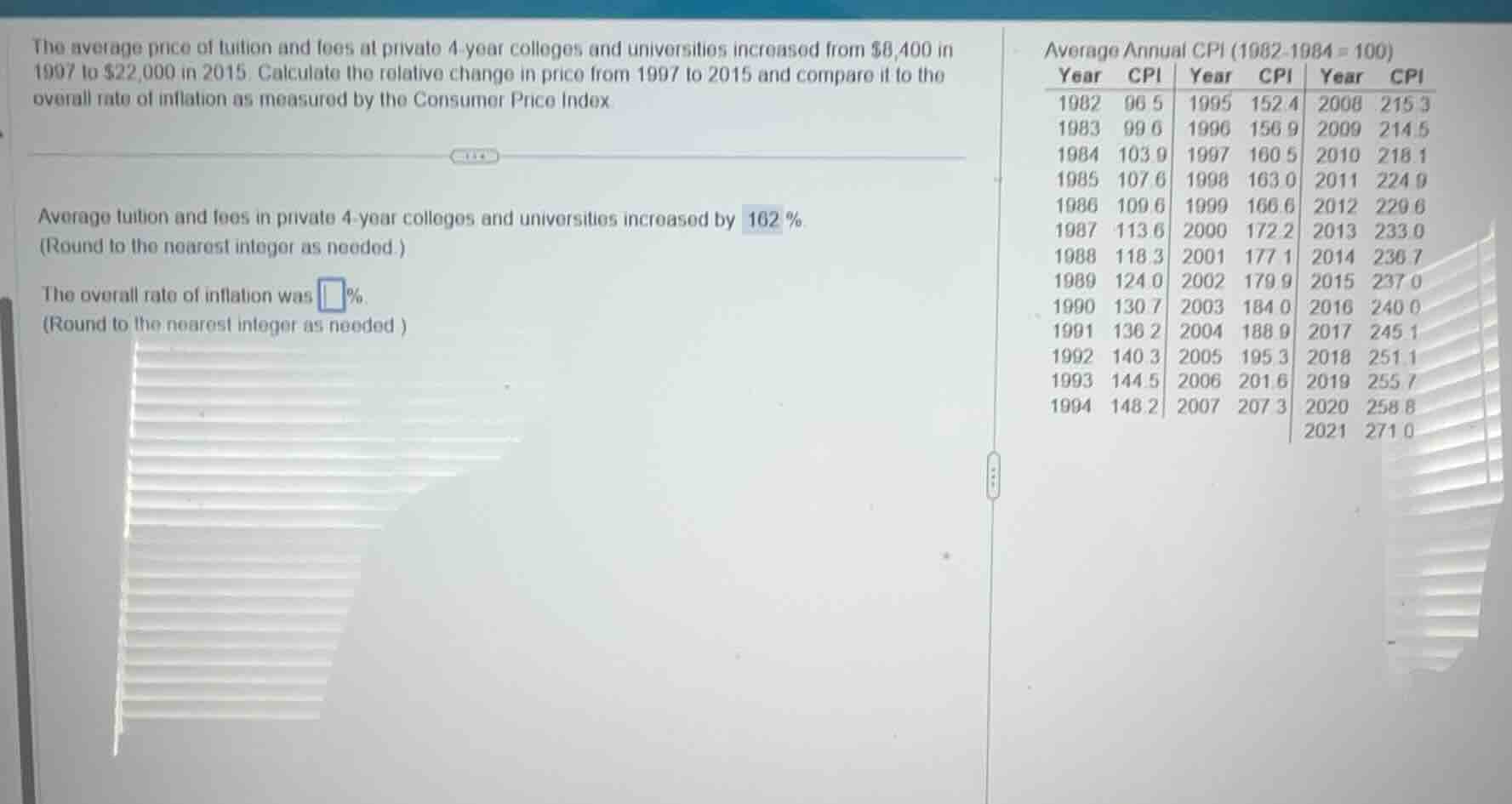 the average price of tuition and fees at private 4-year colleges and un…