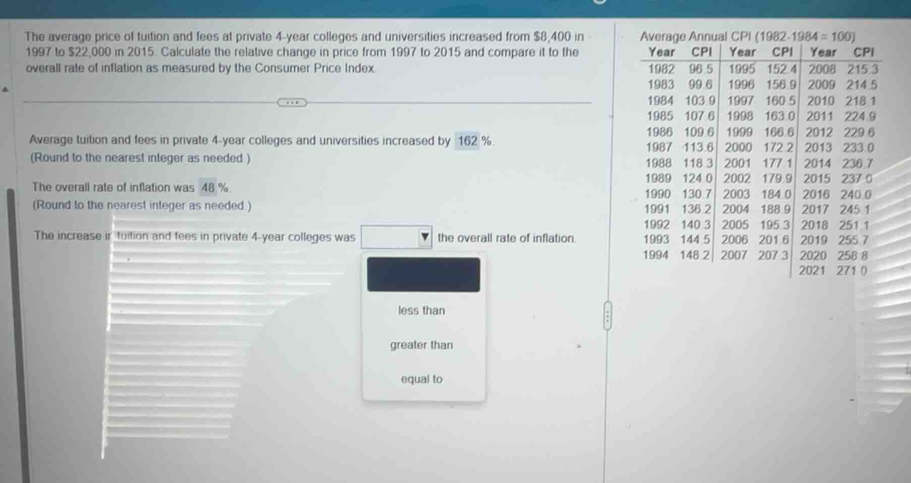 the average price of tuition and fees at private 4-year colleges and un…
