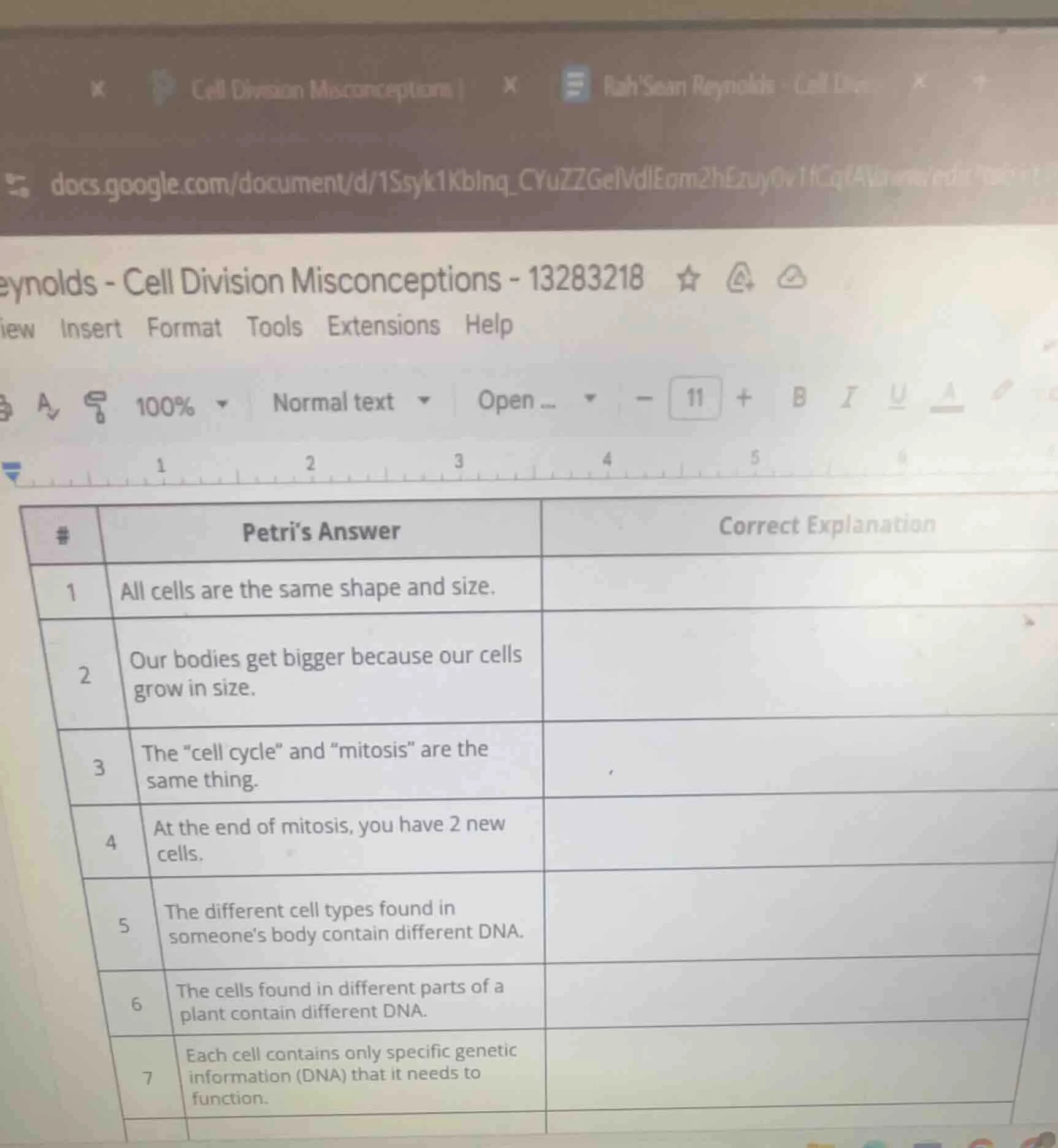 reynolds - cell division misconceptions - 13283218 iew insert format to…