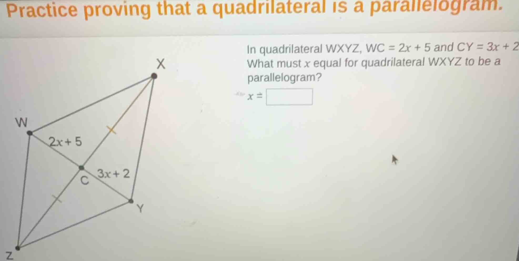 practice proving that a quadrilateral is a parallelogram. in quadrilate…