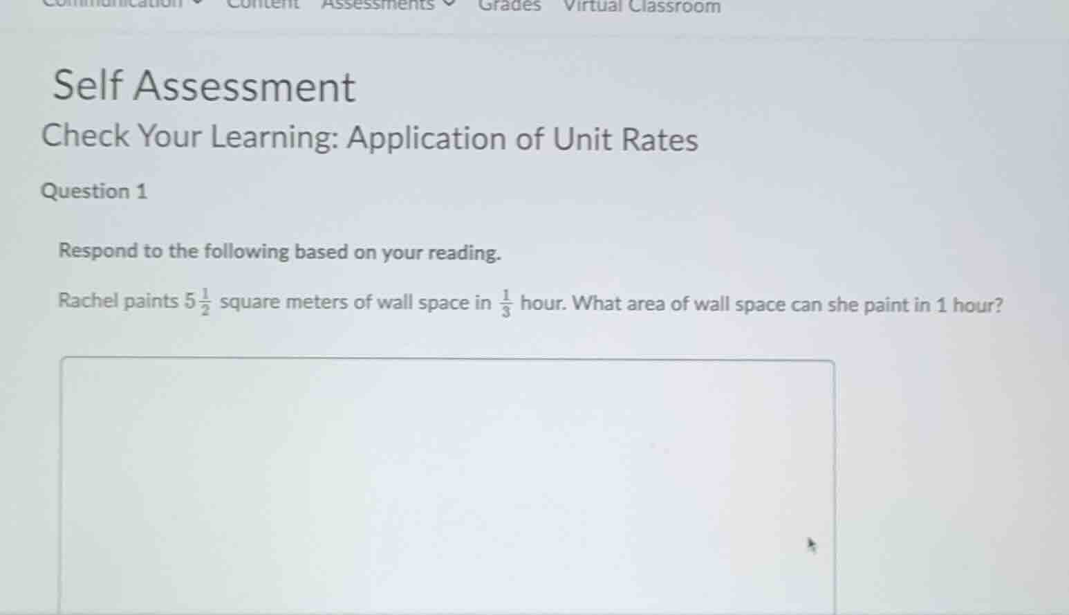 self assessment check your learning: application of unit rates question…