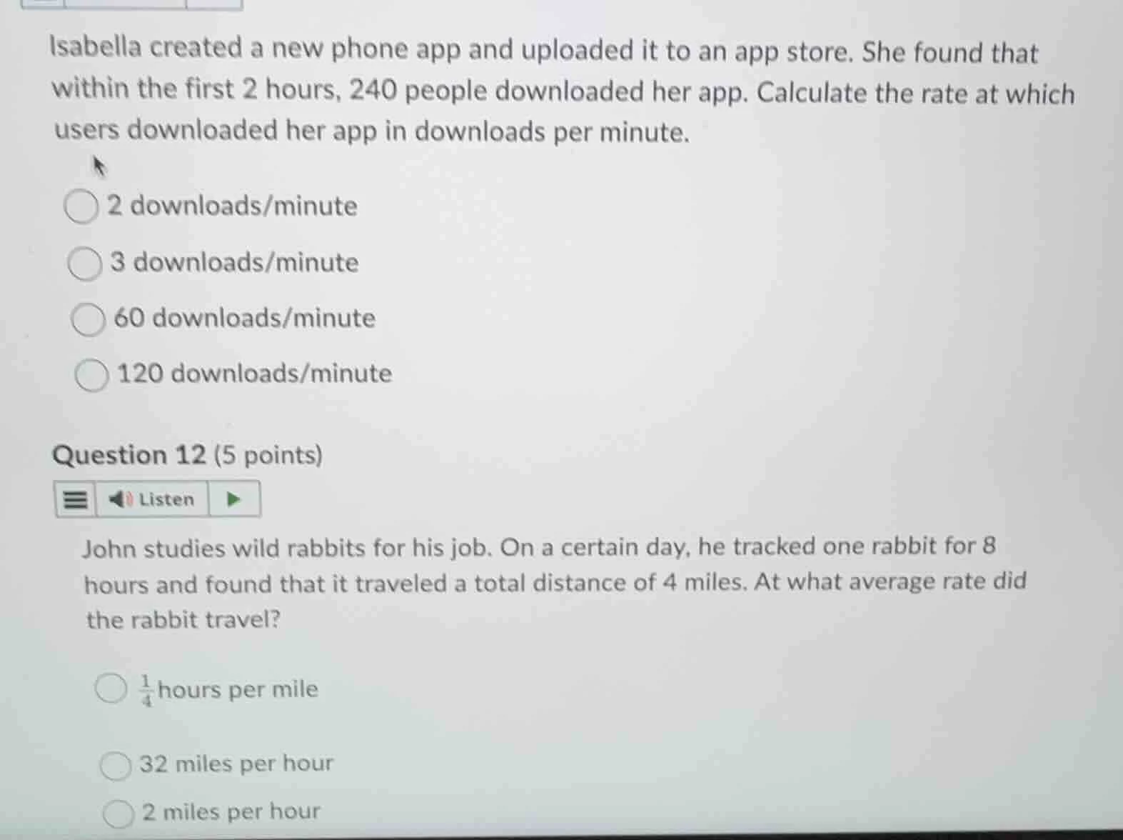 isabella created a new phone app and uploaded it to an app store. she f…