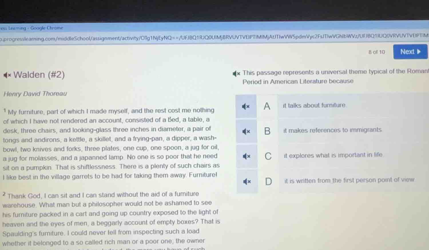 walden (#2) henry david thoreau 1 my furniture, part of which i made my…