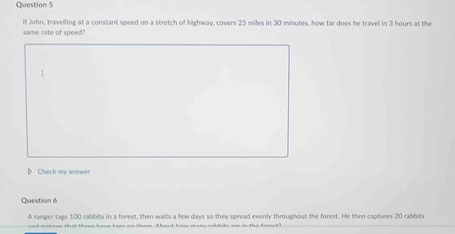 question 5 if john, travelling at a constant speed on a stretch of high…
