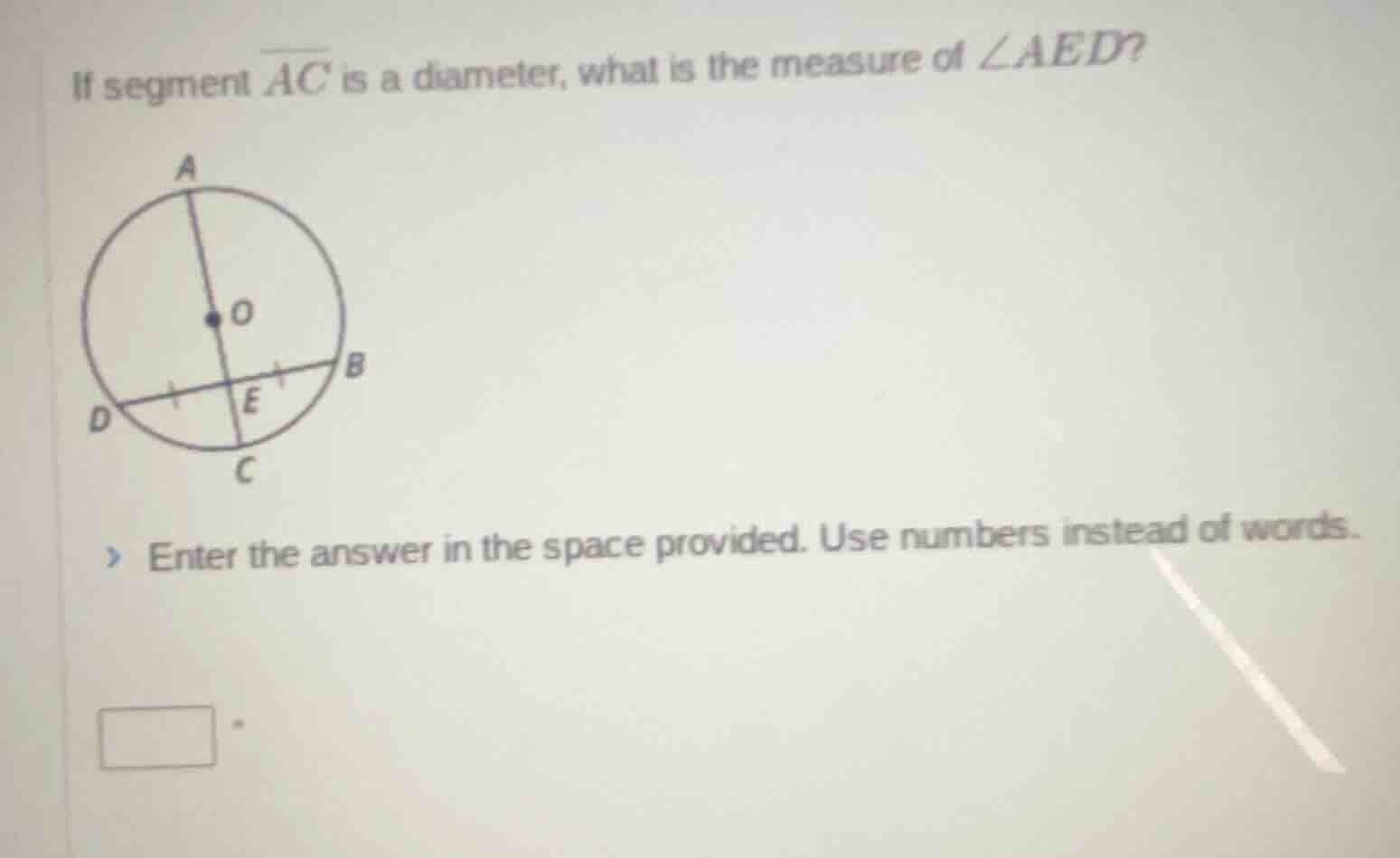 if segment \\(\\overline{ac}\\) is a diameter, what is the measure of \…