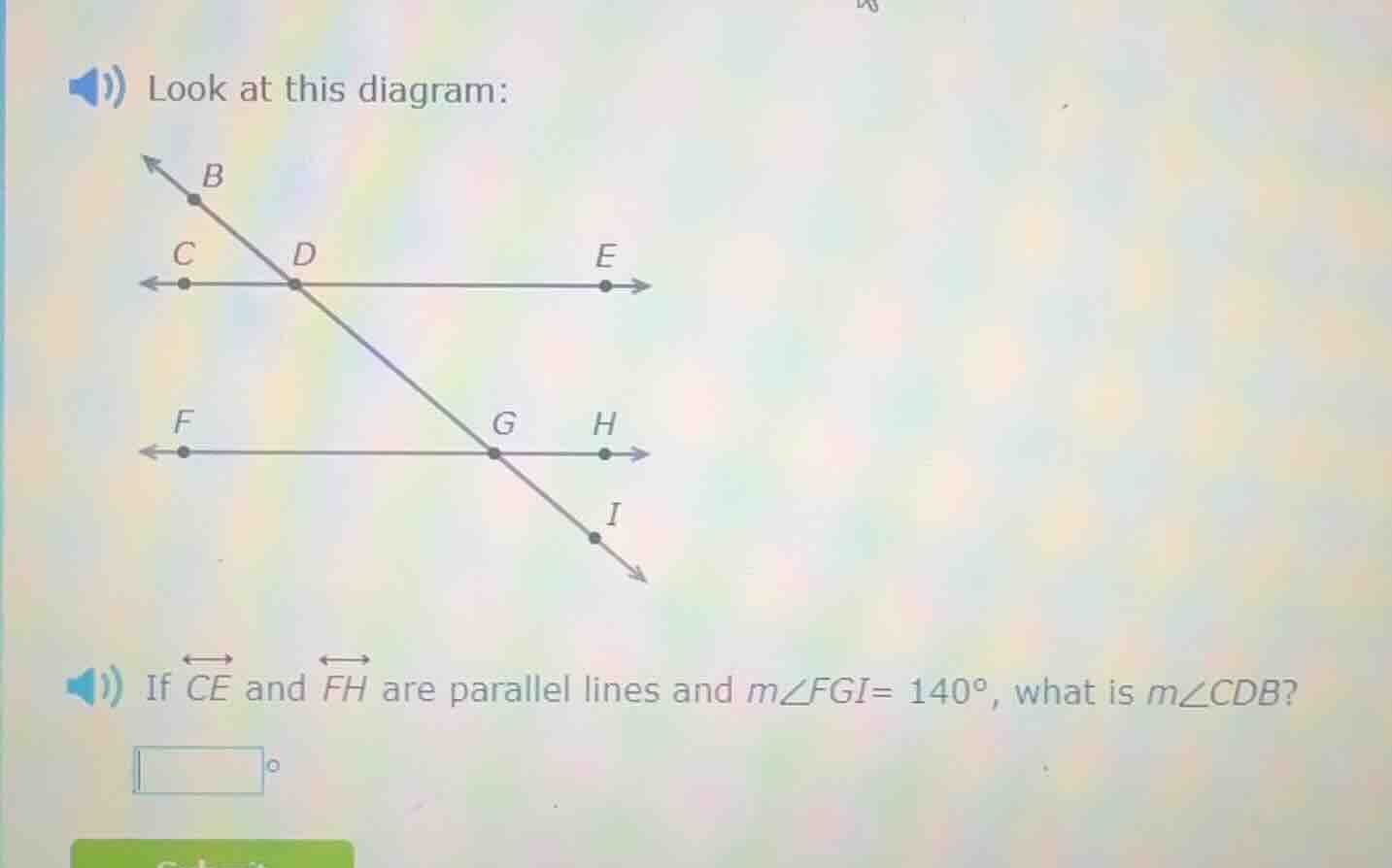 look at this diagram: if \\(\\overleftrightarrow{ce}\\) and \\(\\overle…