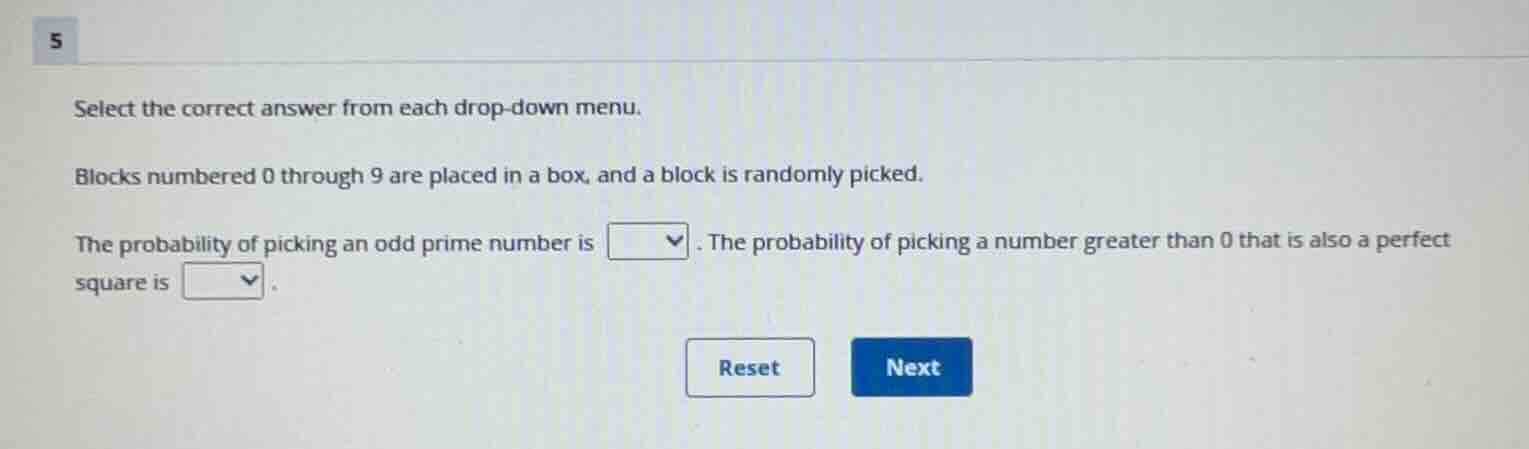 select the correct answer from each drop-down menu. blocks numbered 0 t…