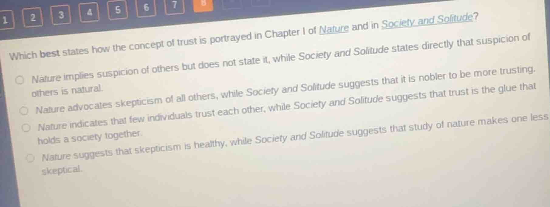 which best states how the concept of trust is portrayed in chapter 1 of…