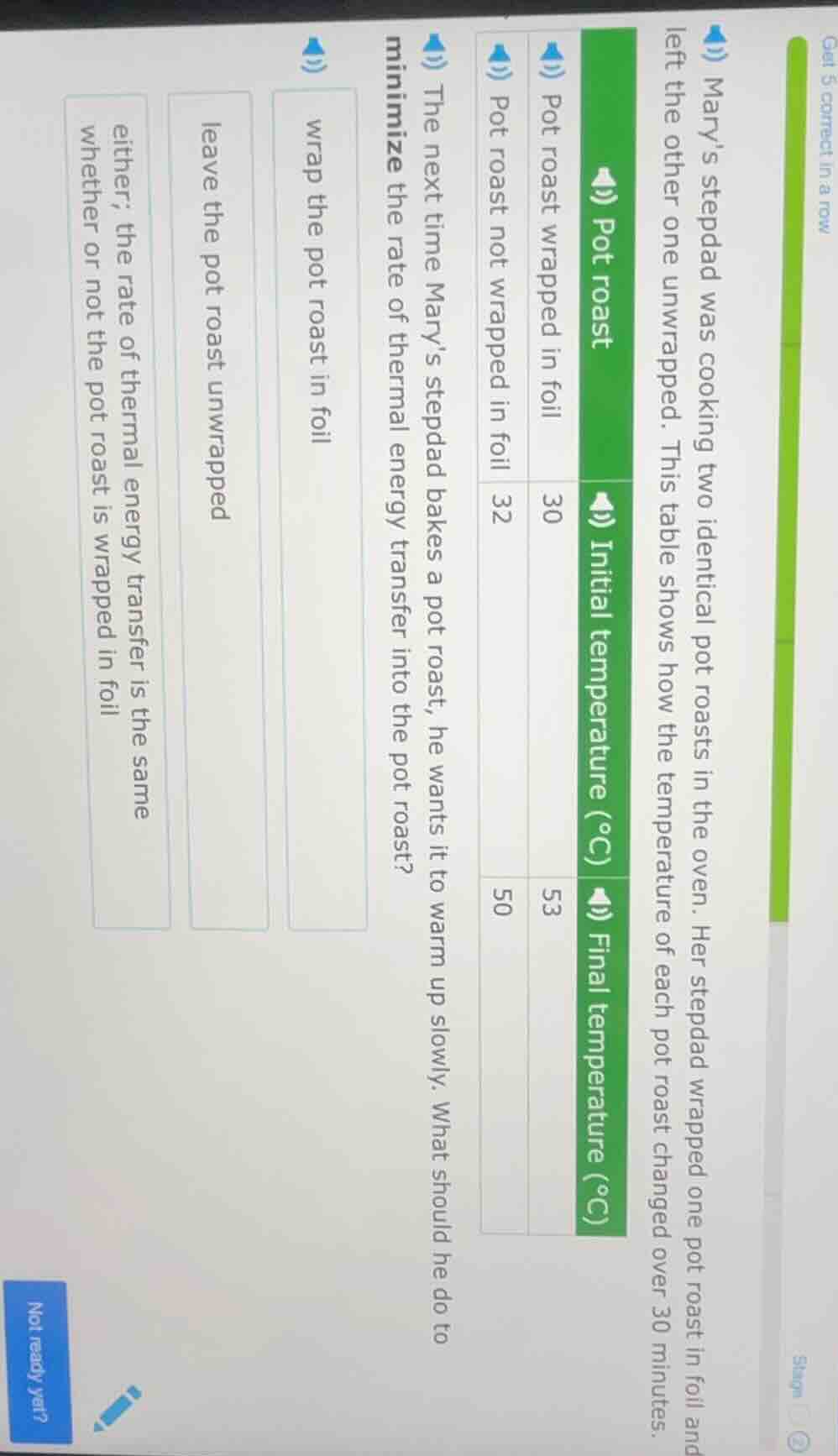 mary’s stepdad was cooking two identical pot roasts in the oven. her st…