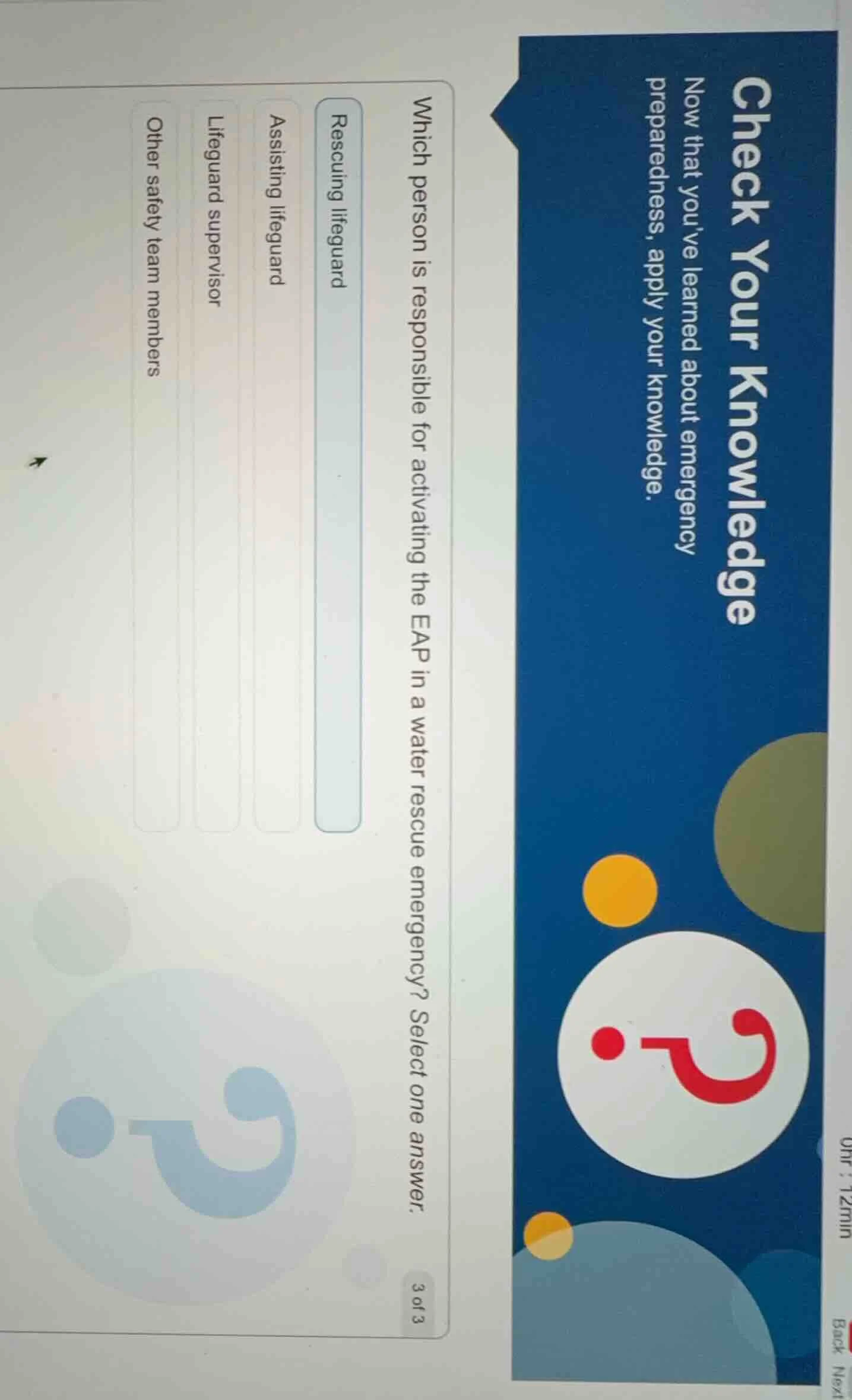 check your knowledge now that youve learned about emergency preparednes…