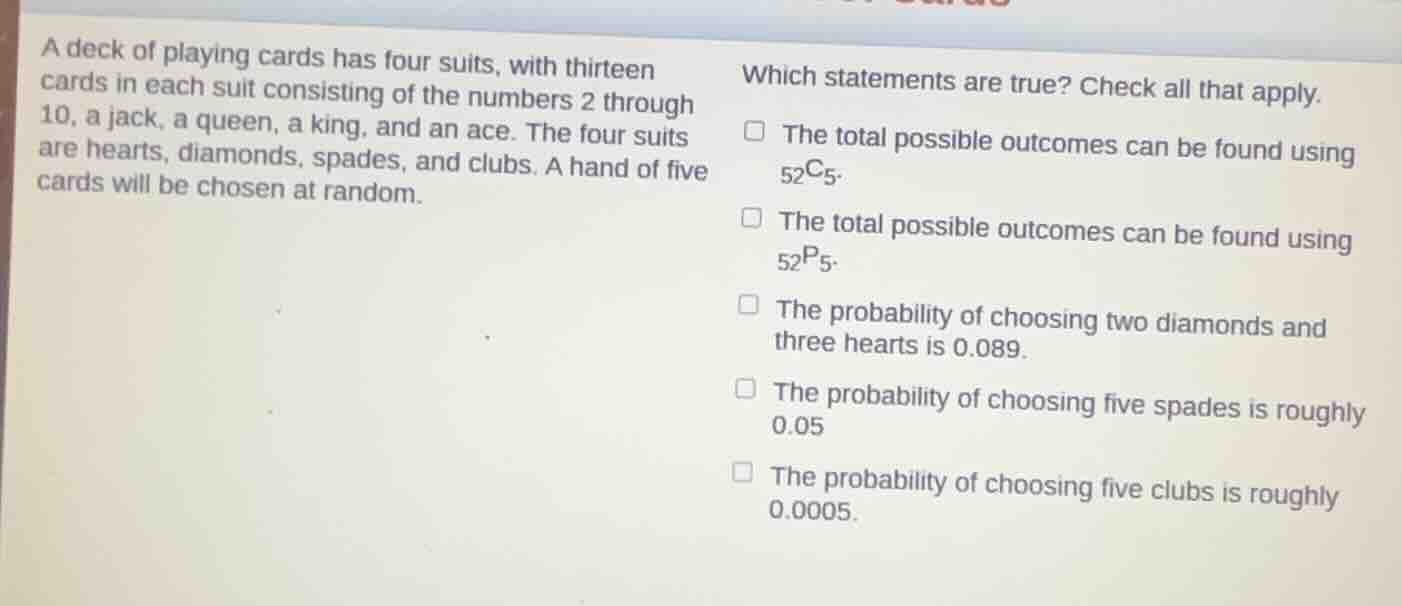 a deck of playing cards has four suits, with thirteen cards in each sui…