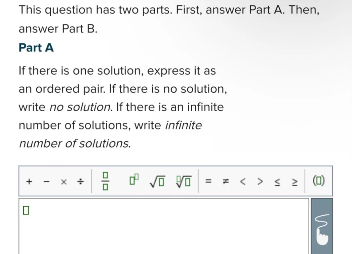 this question has two parts. first, answer part a. then, answer part b.…