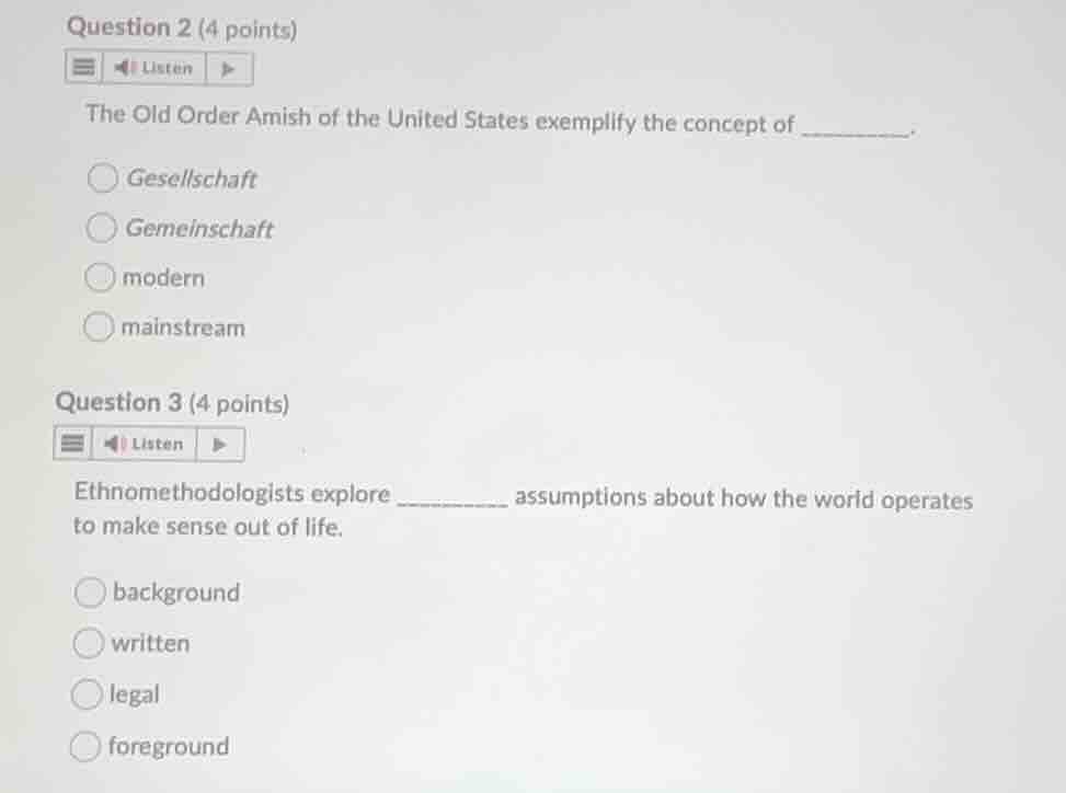 question 2 (4 points) listen the old order amish of the united states e…
