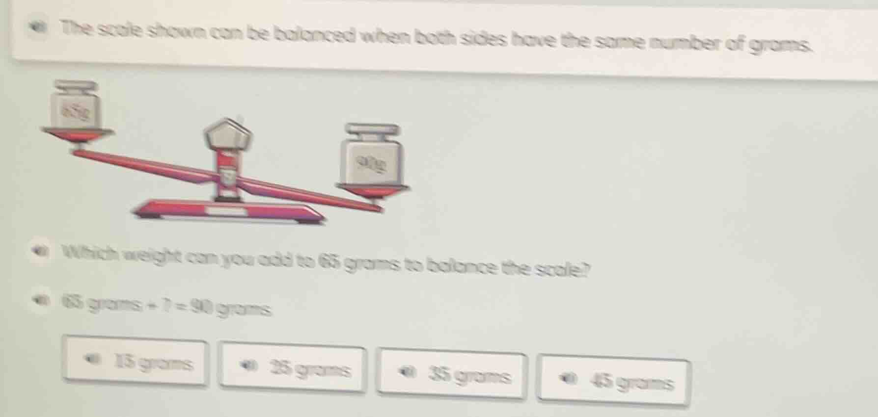 the scale shown can be balanced when both sides have the same number of…