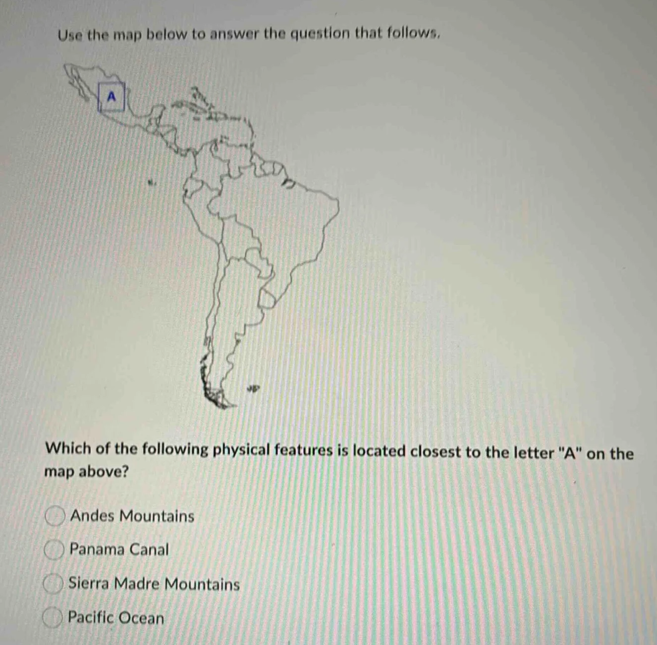 use the map below to answer the question that follows. which of the fol…