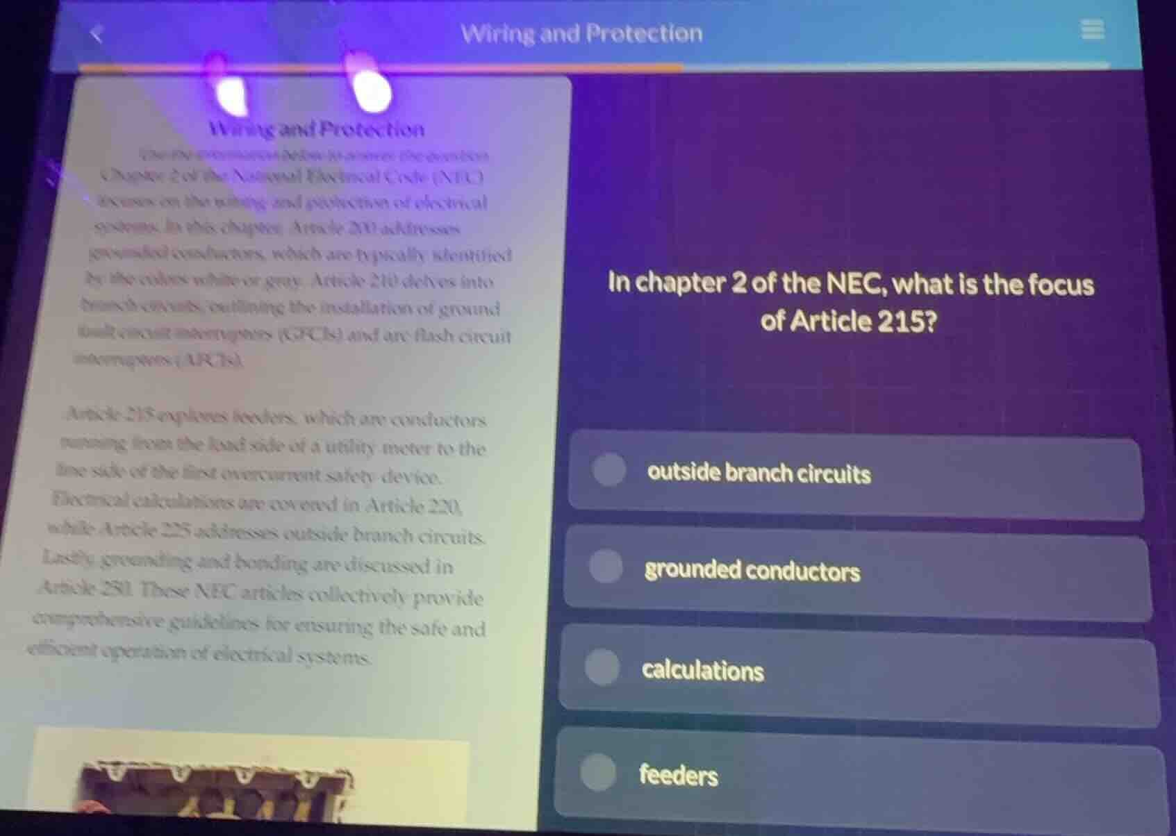 wiring and protection wiring and protection the information below answe…