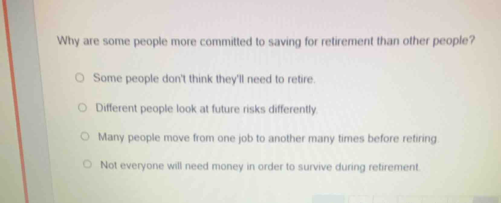 why are some people more committed to saving for retirement than other …