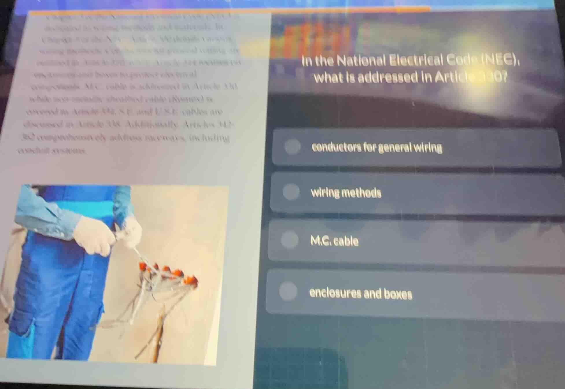 in the national electrical code (nec), what is addressed in article 330…