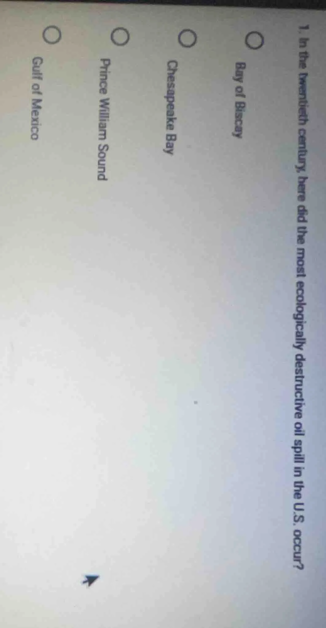 1. in the twentieth century, where did the most ecologically destructiv…