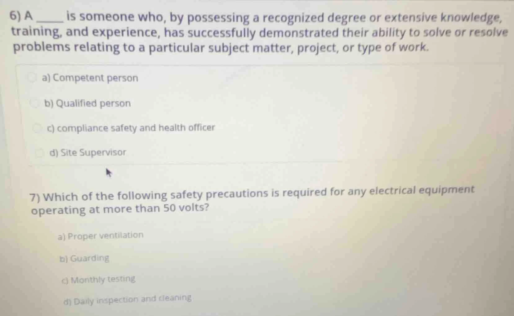 6) a ____ is someone who, by possessing a recognized degree or extensiv…