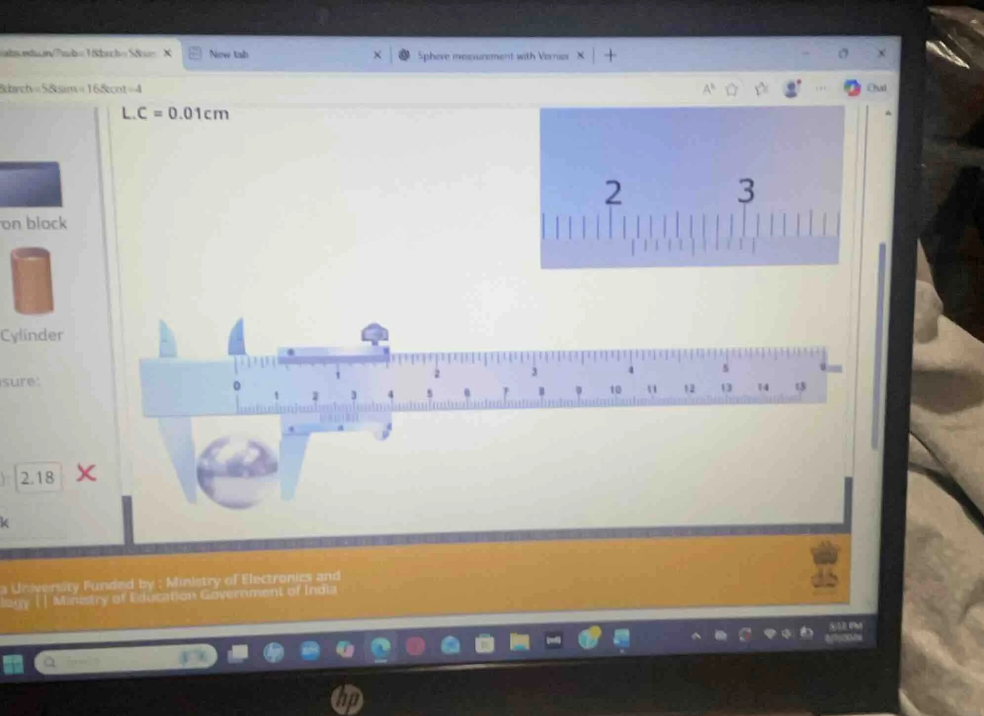 l.c = 0.01cm university funded by : ministry of electronics and ministr…