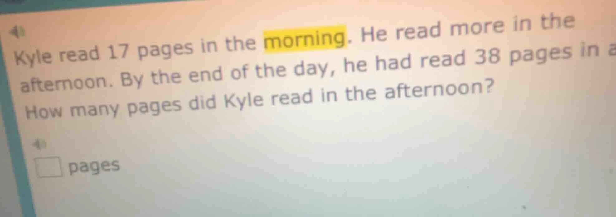 kyle read 17 pages in the morning. he read more in the afternoon. by th…