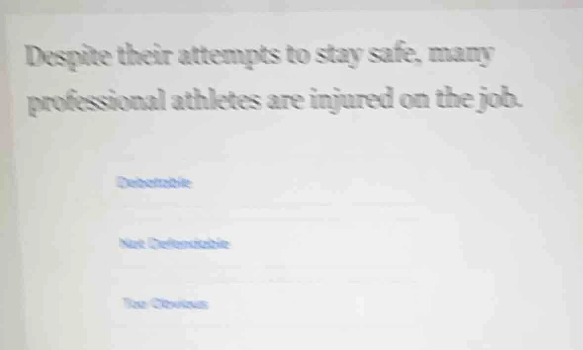 despite their attempts to stay safe, many professional athletes are inj…