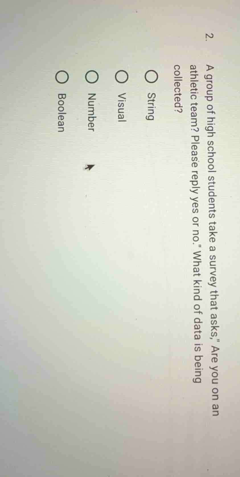 2. a group of high school students take a survey that asks, \are you on…