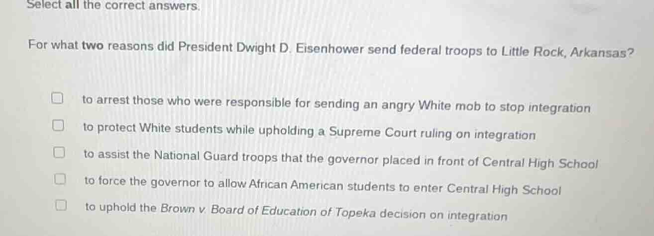 select all the correct answers. for what two reasons did president dwig…