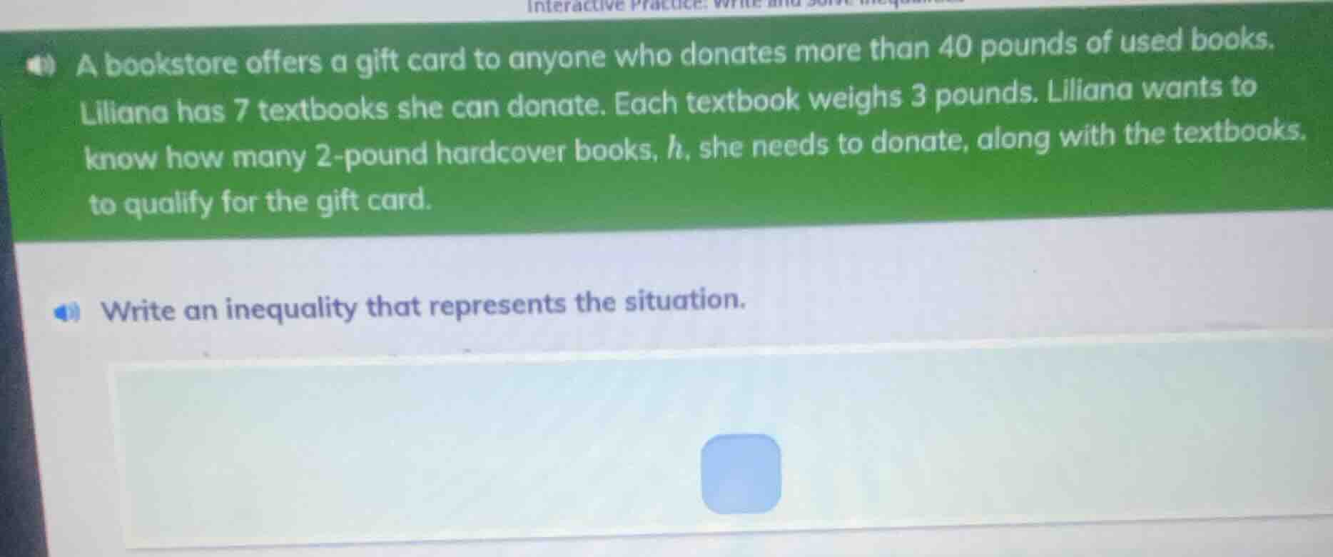 a bookstore offers a gift card to anyone who donates more than 40 pound…