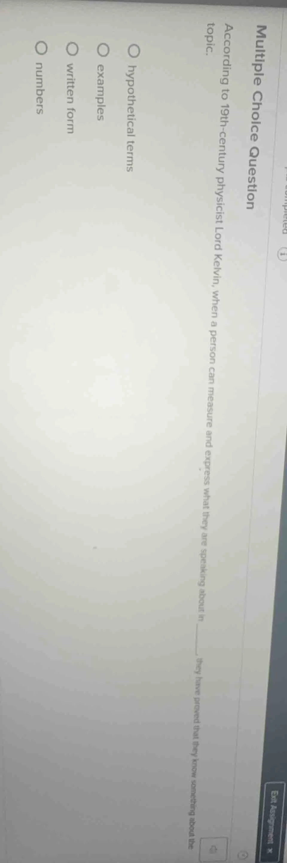 multiple choice question according to 19th - century physicist lord kel…