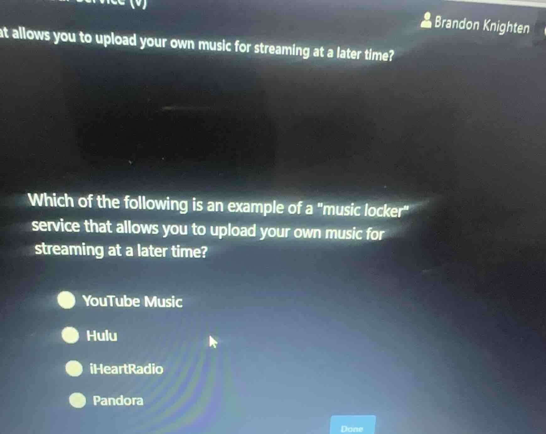 which of the following is an example of a \music locker\ service that a…