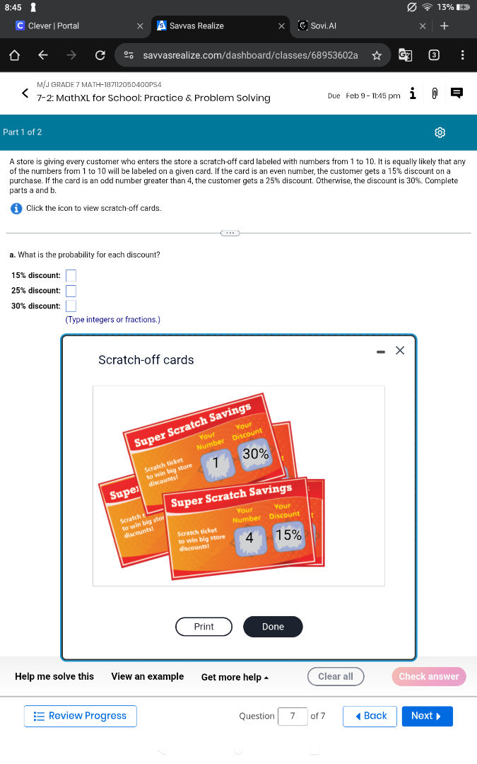 a store is giving every customer who enters the store a scratch - off c…