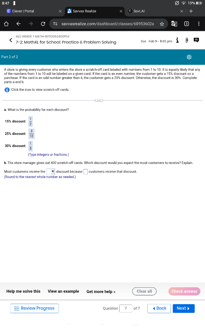 a store is giving every customer who enters the store a scratch - off c…