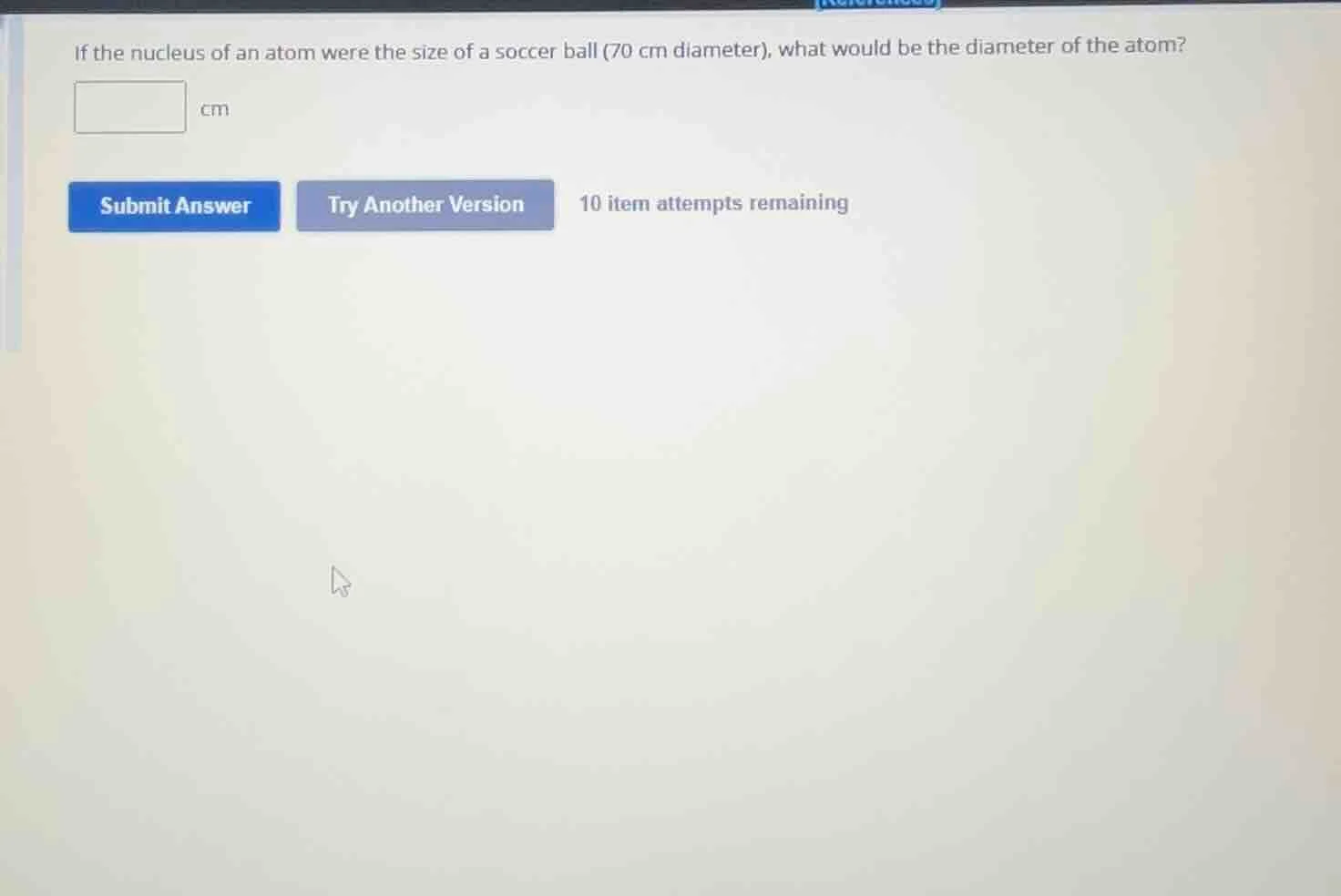 if the nucleus of an atom were the size of a soccer ball (70 cm diamete…