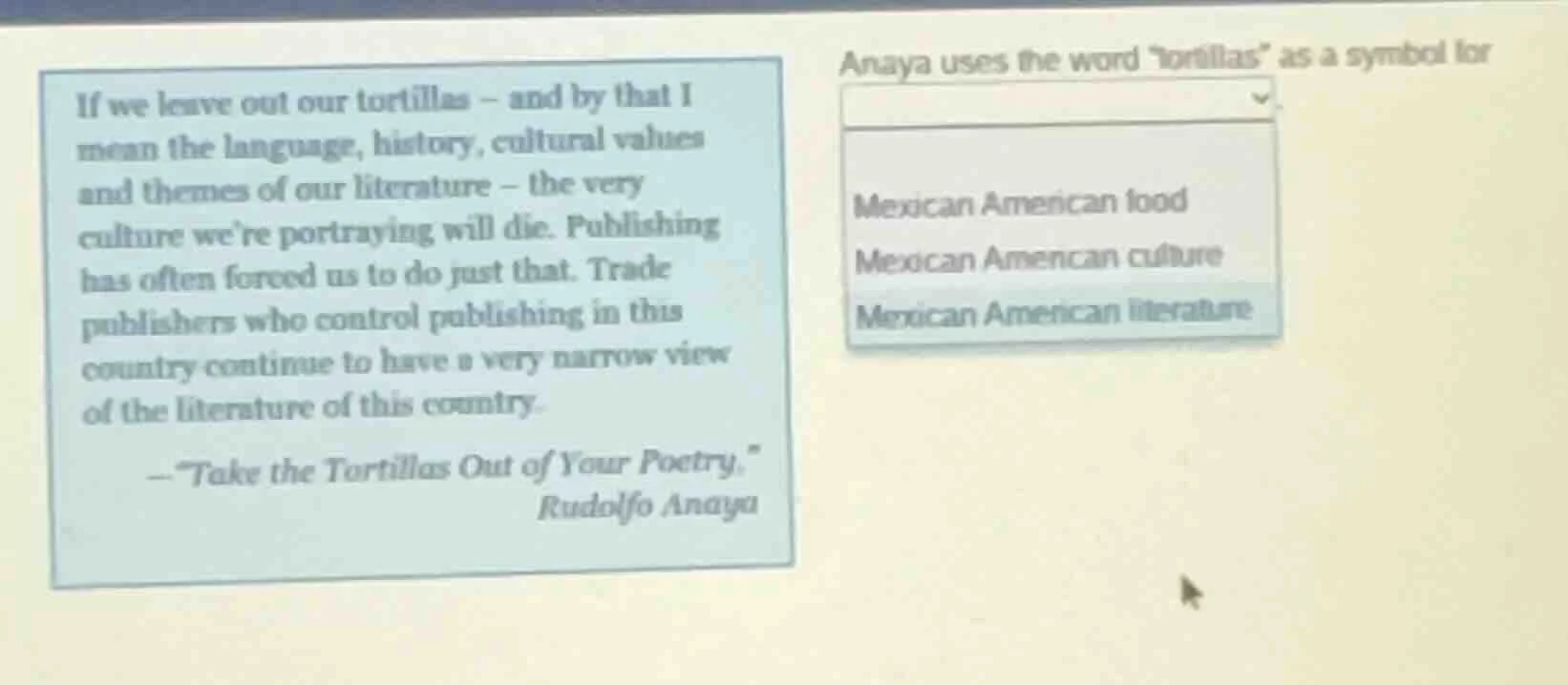 if we leave out our tortillas – and by that i mean the language, histor…