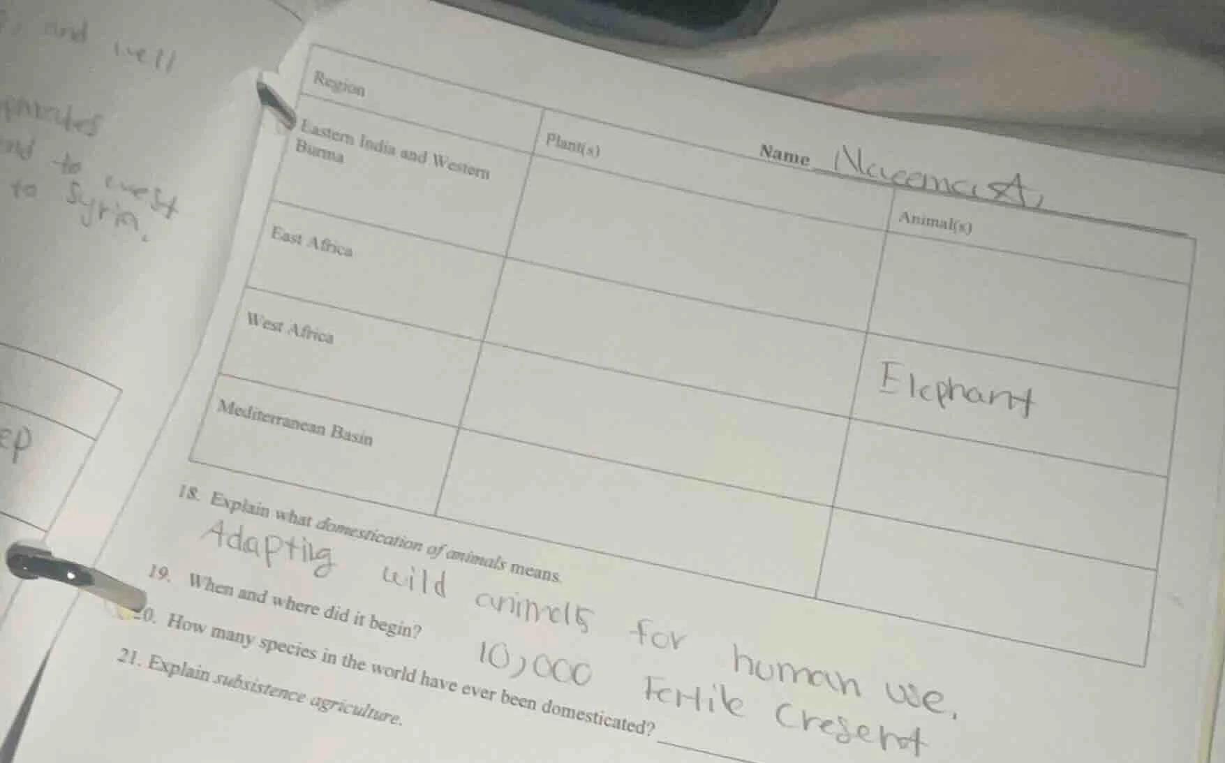 region | plant(s) | animal(s) eastern india and western burma | | east …