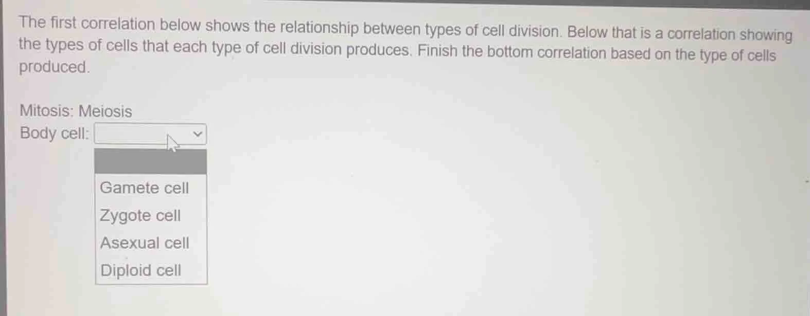 the first correlation below shows the relationship between types of cel…