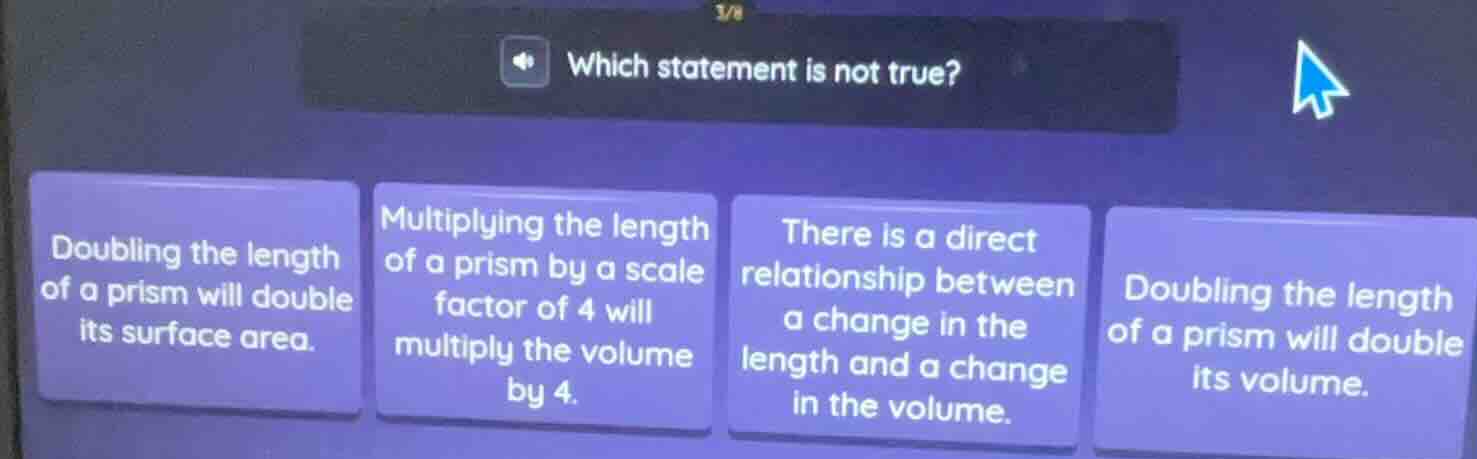which statement is not true? doubling the length of a prism will double…