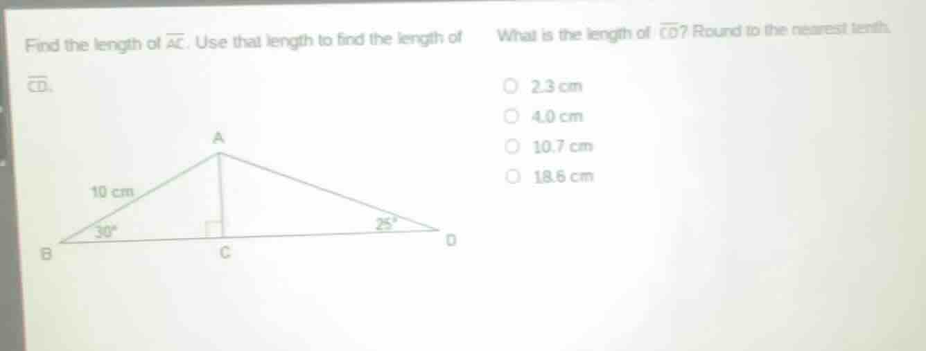 find the length of $overline{ac}$. use that length to find the length o…