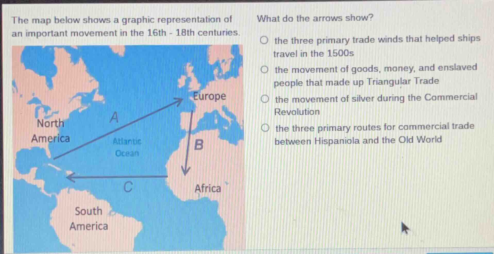 the map below shows a graphic representation of an important movement i…