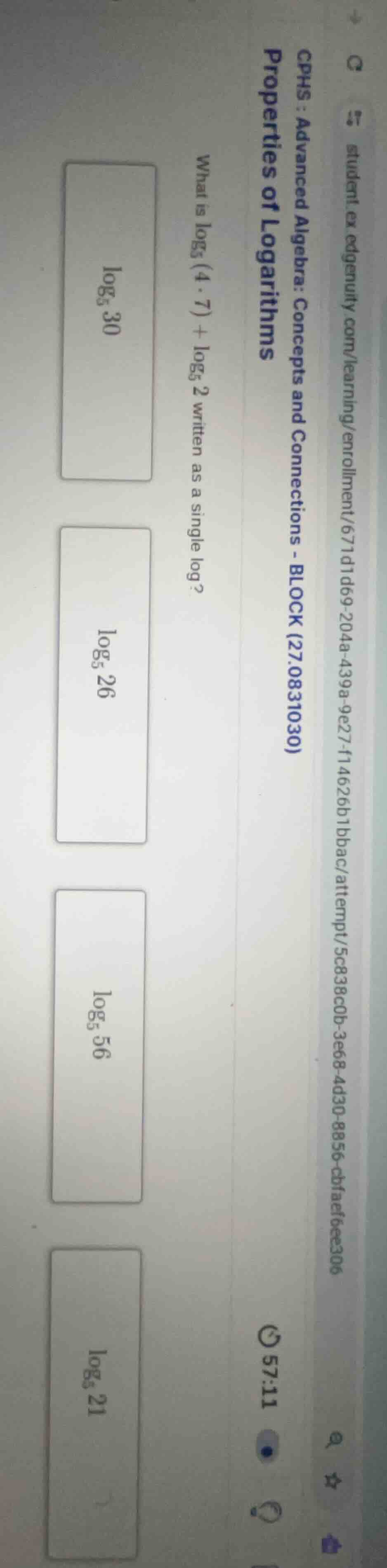 cphs : advanced algebra: concepts and connections - block (27.0831030) …