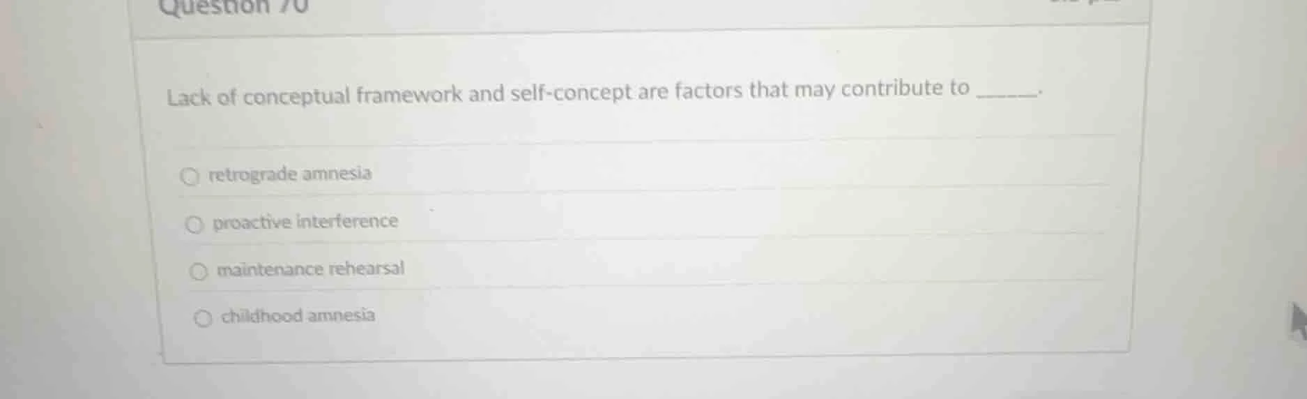 lack of conceptual framework and self - concept are factors that may co…