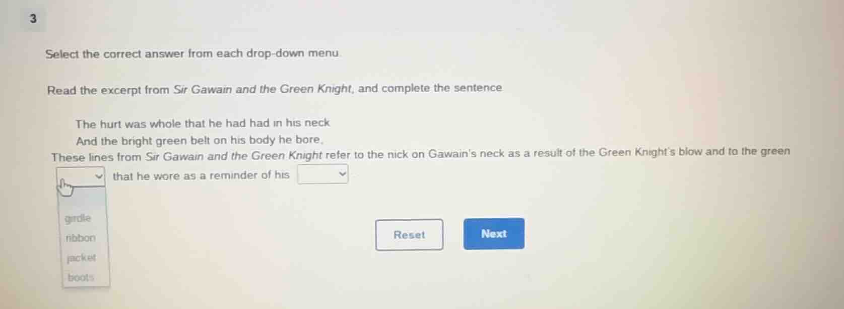3 select the correct answer from each drop - down menu. read the excerp…
