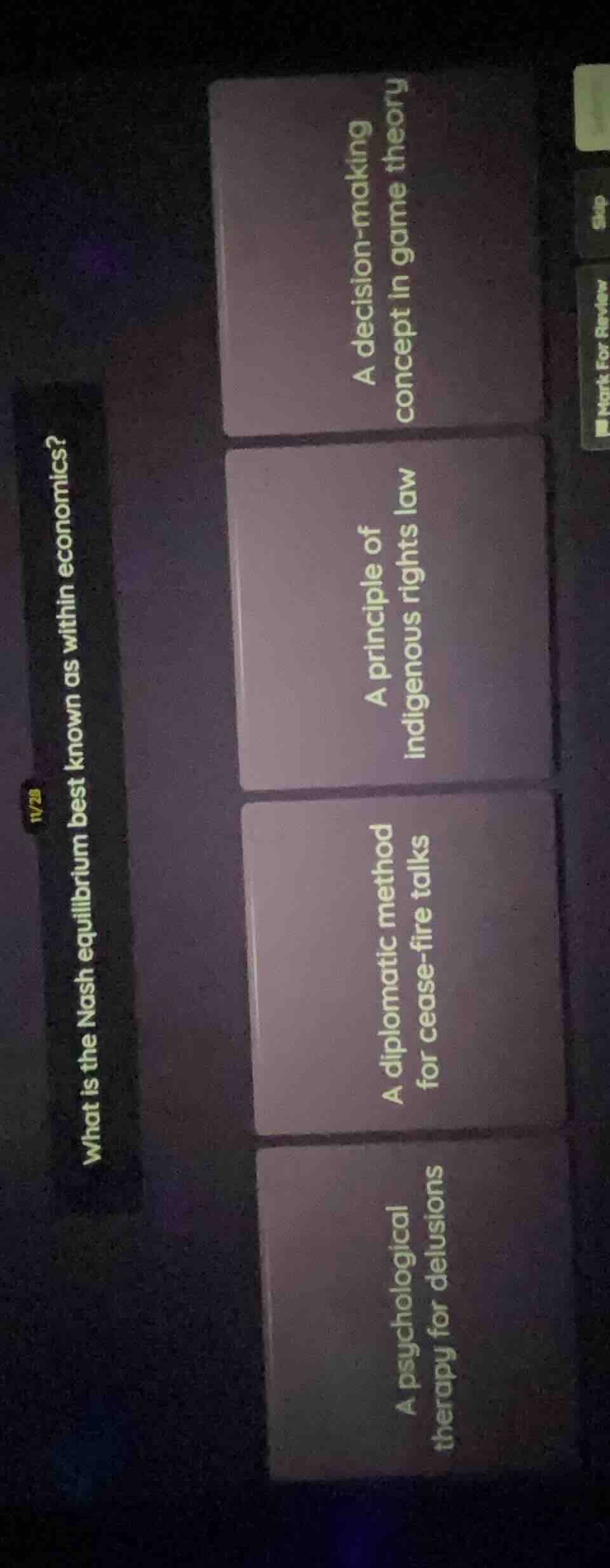 1/20 what is the nash equilibrium best known as within economics? a psy…