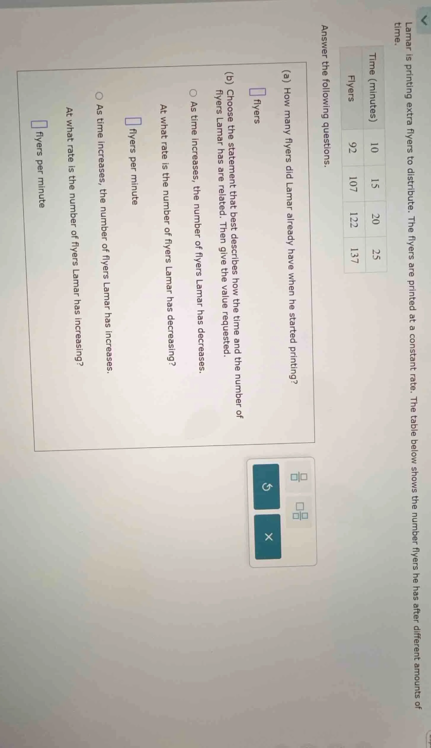 lamar is printing extra flyers to distribute. the flyers are printed at…